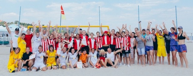 Участники Чемпионата Украины по пляжному футболу