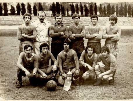 Команда Парус - обладатель Кубка города. 1977 год.