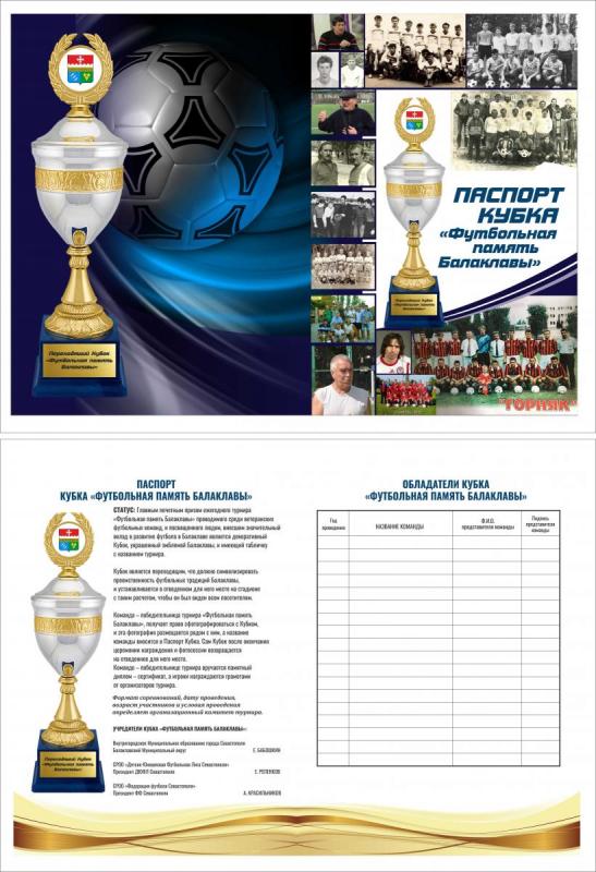 Паспорт Кубка Футбольная Память Балаклавы