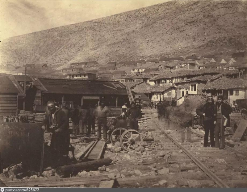 Балаклава. Железнодорожный двор. 1855 г.