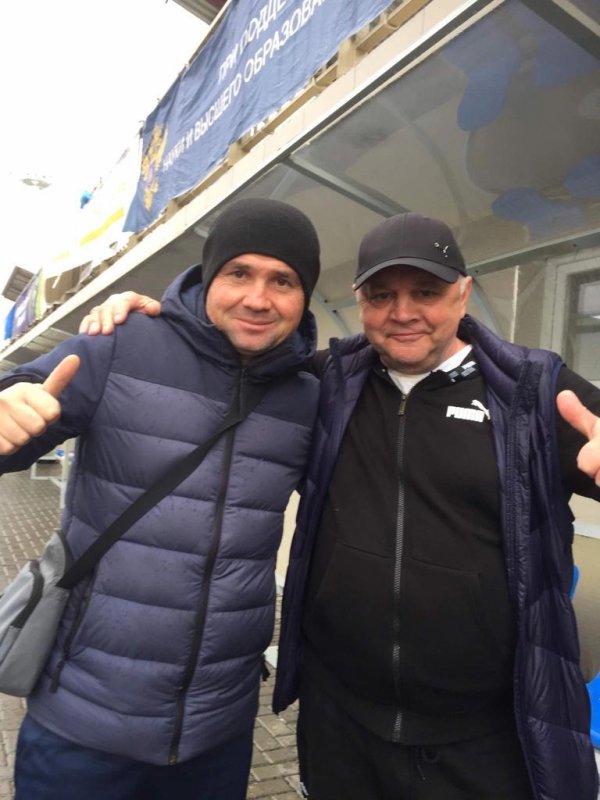 Эдуард Горохов и легендарный футблист Игорь Гамула