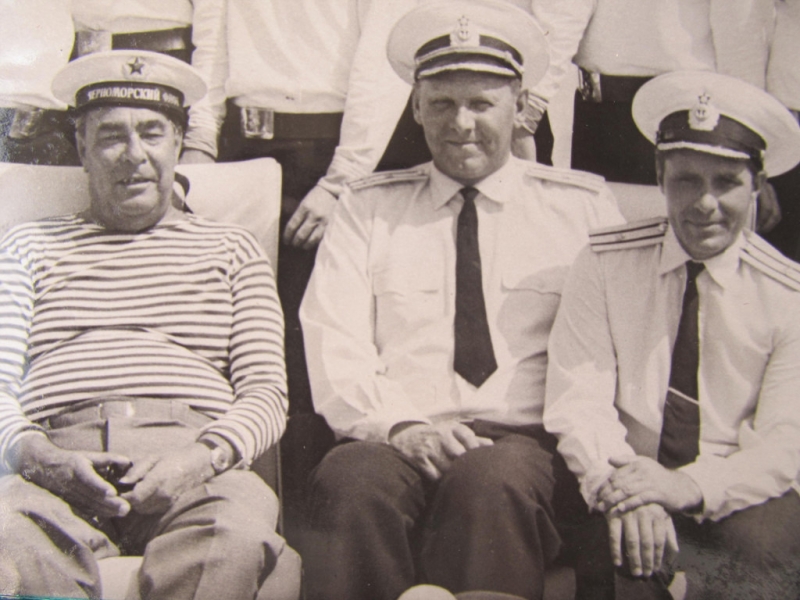 Л. И. Брежнев - почетный матрос Черноморского флота. 1979 г.