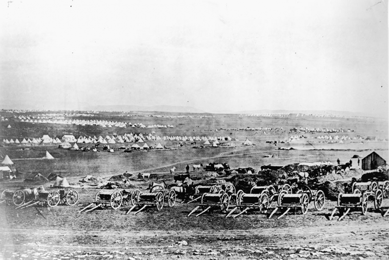 Лагерь британцев.