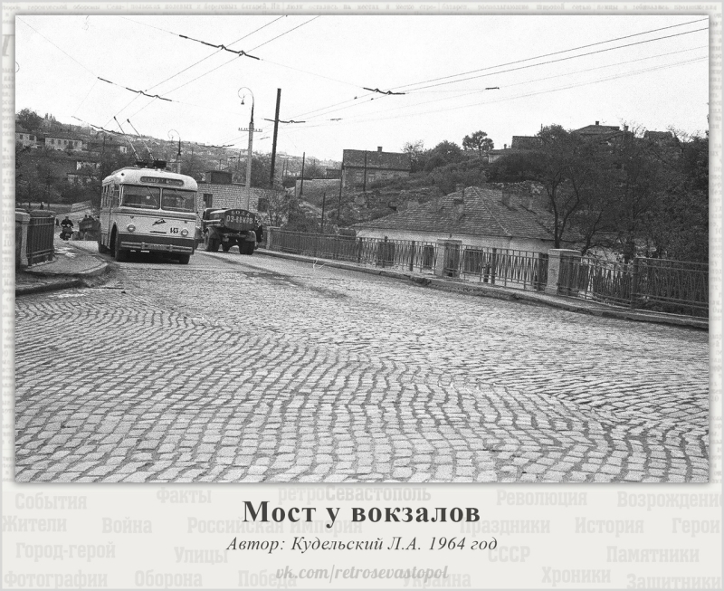 Мост у железнодороного вокзала. 60-е годы