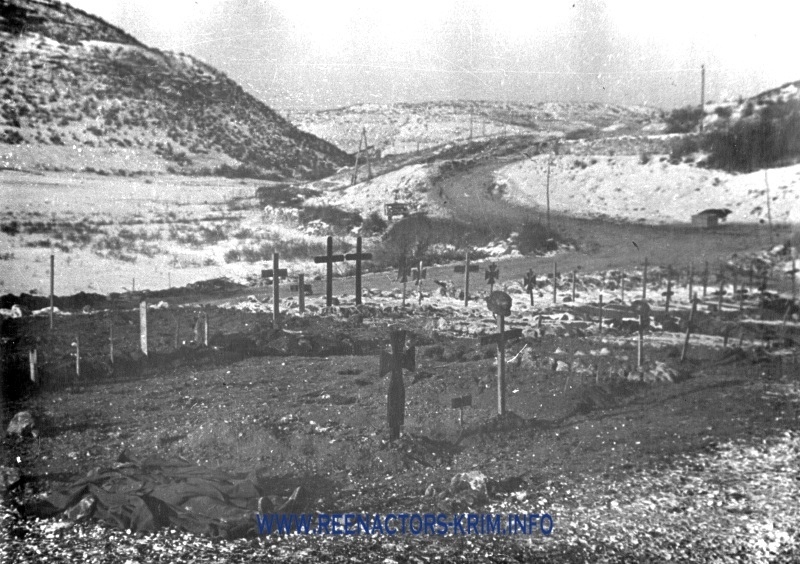 Немецкое кладбище в с. Камышлы. Январь 1942 г.