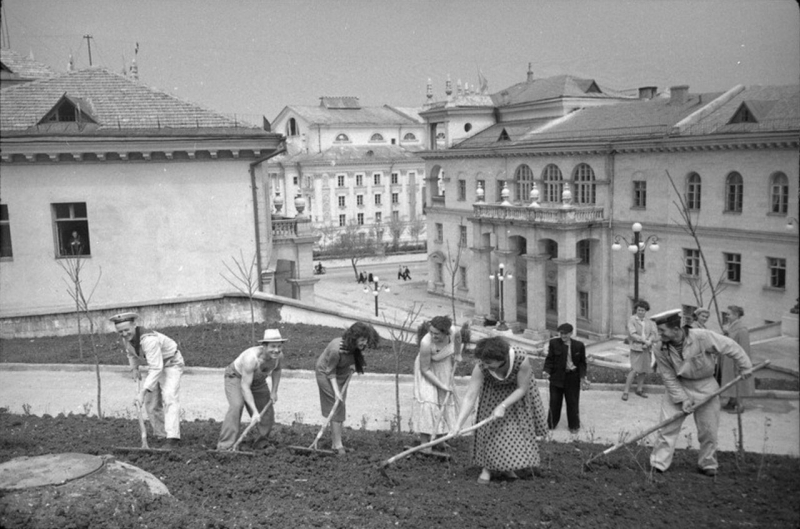 Общегородской субботник. 1959 г.