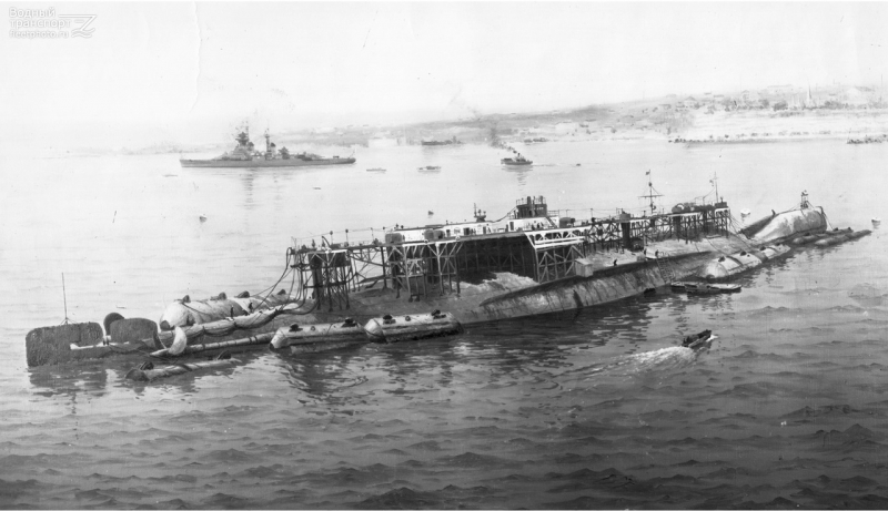 Подъем линкора Новороссийск. 1957 г.