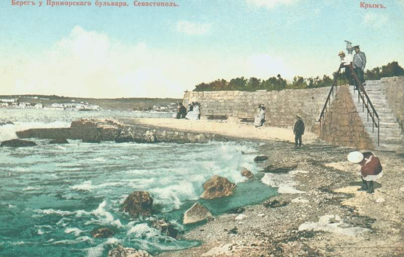 Приморский. Много позже здесь будет пляж Лягушатник