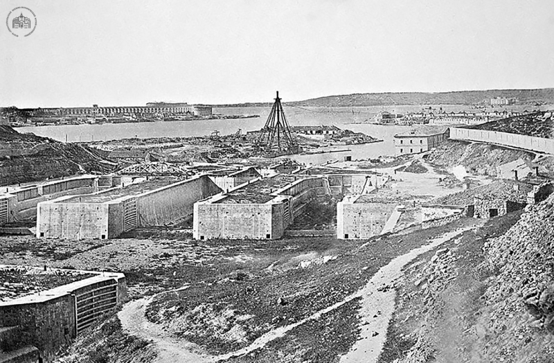 Сухие доки Севастопольского Адмиралтейства. 1850-е годы.