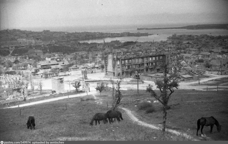 Вид с Малахова кургана. 1945 год