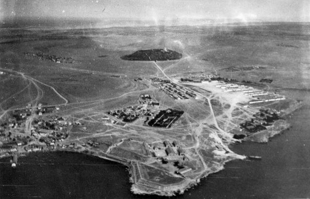 Вид с аэроплана на Северную сторону Севастополя