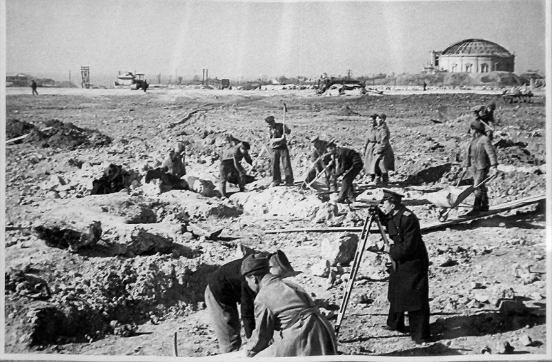 Закладка стадиона СКЧФ. 1949 г.