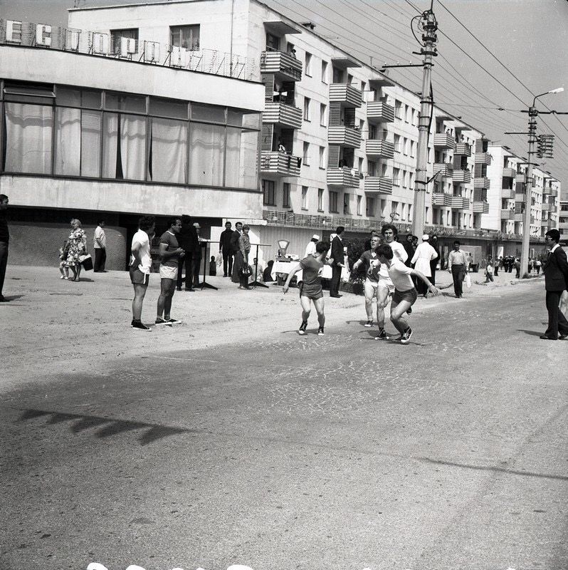 проспект Победы. Легкоатлетическая эстафета. 80-е годы